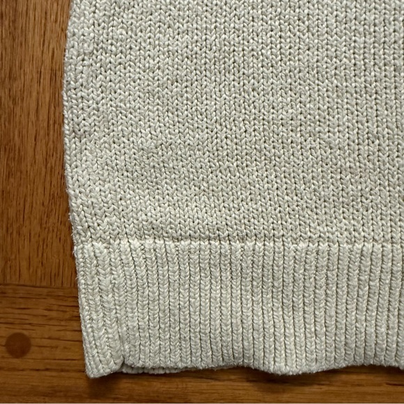 LOFT red heart beige long sleeve sweater size M - Picture 7 of 12